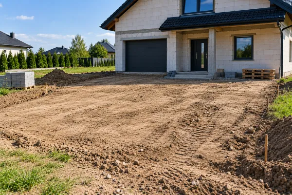 Wykonanie podjazdu z kostki brukowej około 120 m²